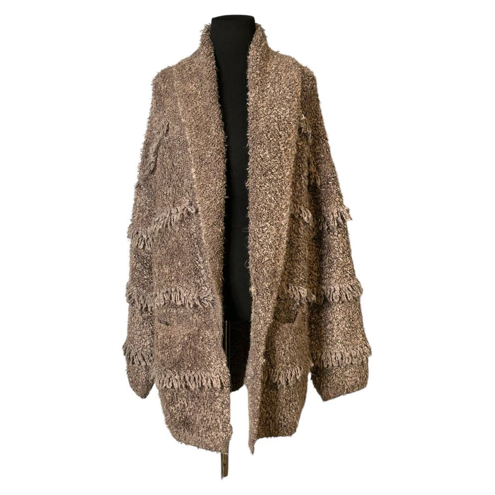 Universal Threads Brown Fringe Loop Chunky Open F… - image 8